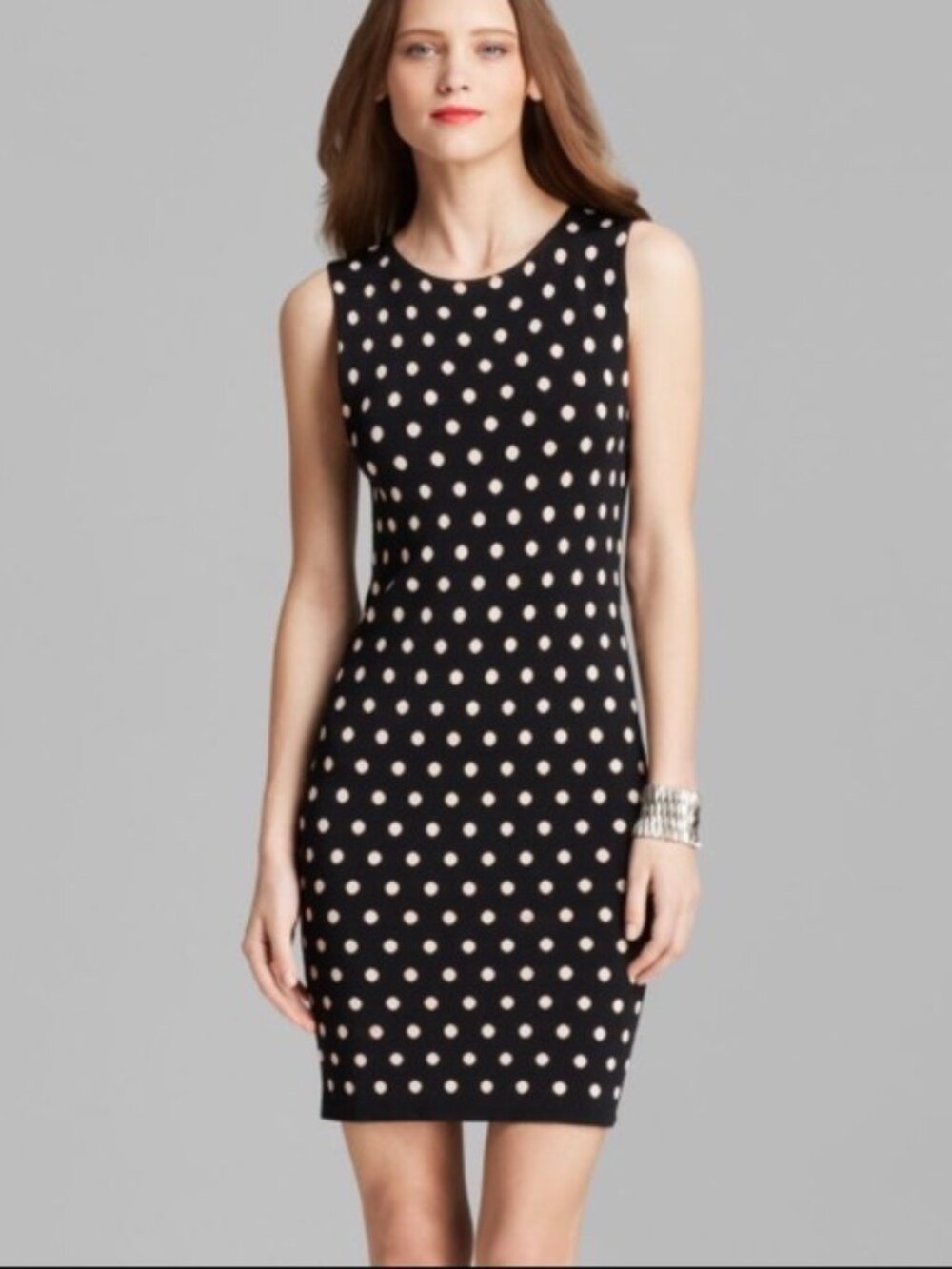 Alice + Olivia Marta Polka Dot Knit Dress Size M